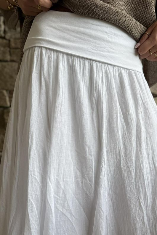 Songbird Bandeau Skirt Dress White 